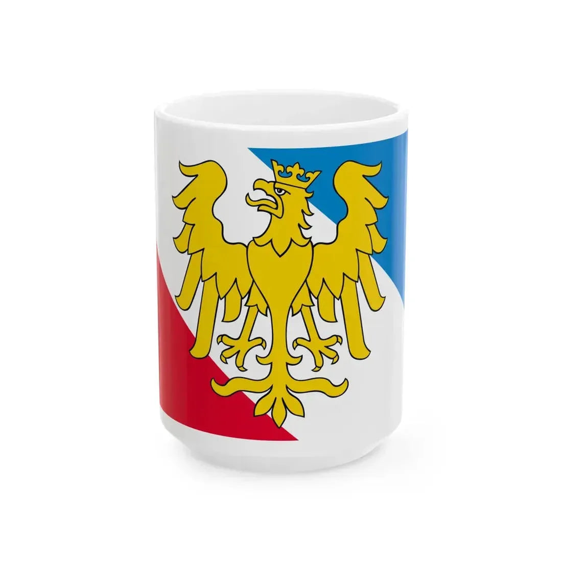 POL powiat prudnicki flag (Poland) White Coffee Mug 15oz - Go Mug Yourself