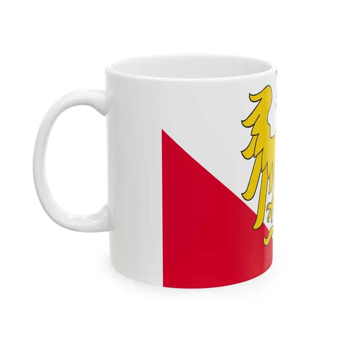 POL powiat prudnicki flag (Poland) White Coffee Mug - Go Mug Yourself