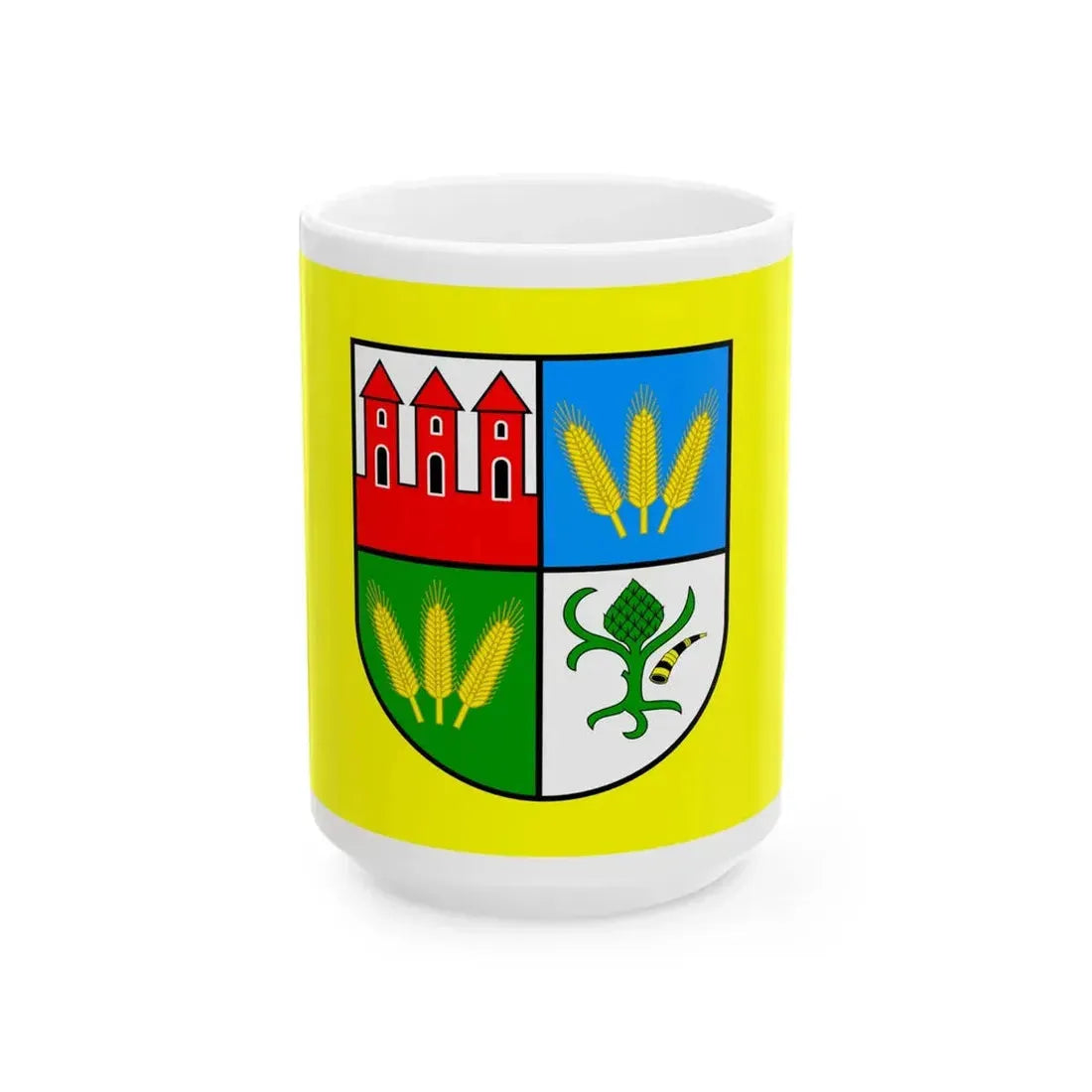 POL powiat przasnyski flag (Poland) White Coffee Mug 15oz - Go Mug Yourself