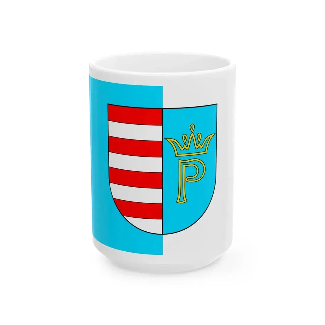 POL powiat przysuski flag (Poland) White Coffee Mug 15oz - Go Mug Yourself