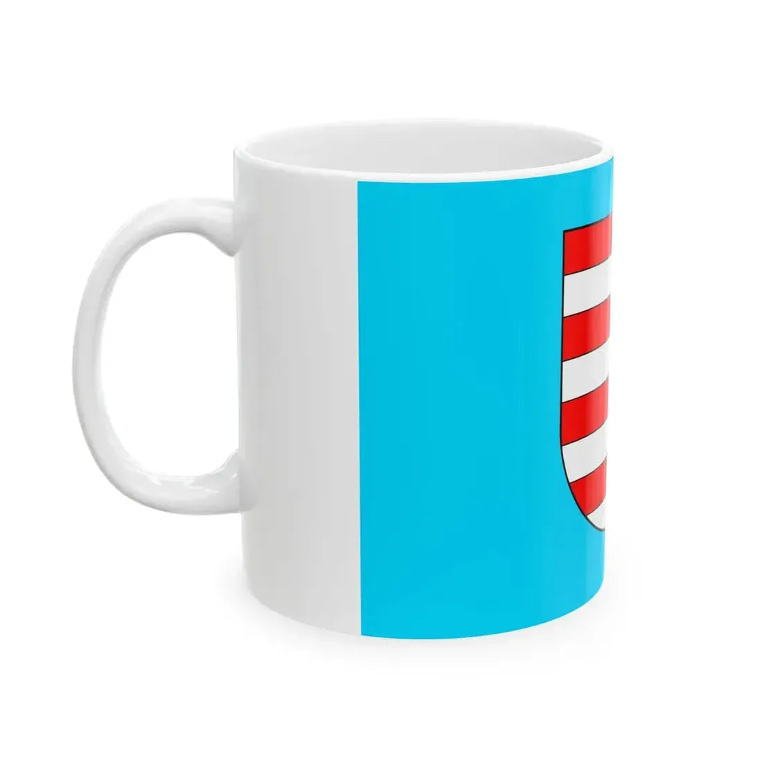 POL powiat przysuski flag (Poland) White Coffee Mug - Go Mug Yourself