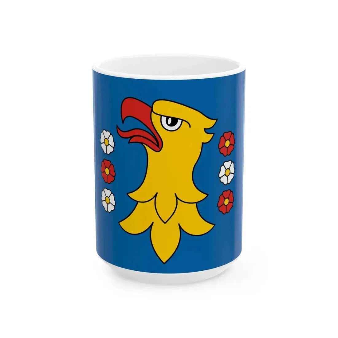 POL powiat pszczynski flag (Poland) White Coffee Mug 15oz - Go Mug Yourself
