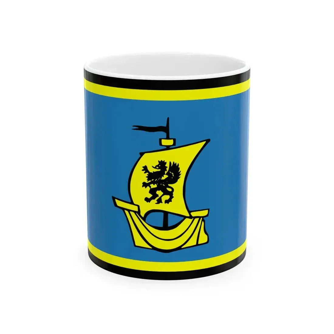 POL powiat pucki flag (Poland) White Coffee Mug 11oz - Go Mug Yourself
