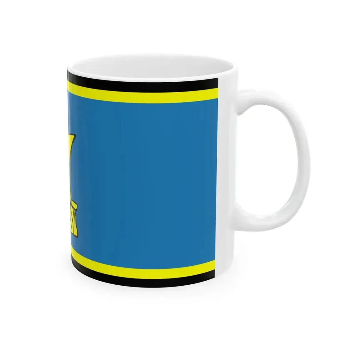 POL powiat pucki flag (Poland) White Coffee Mug - Go Mug Yourself