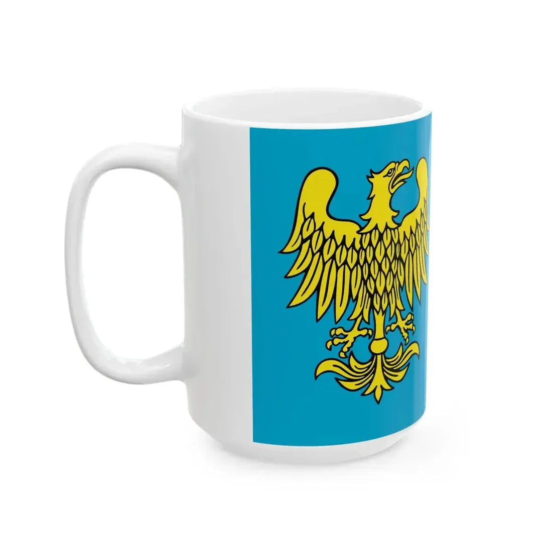 POL powiat raciborski flag (Poland) White Coffee Mug - Go Mug Yourself