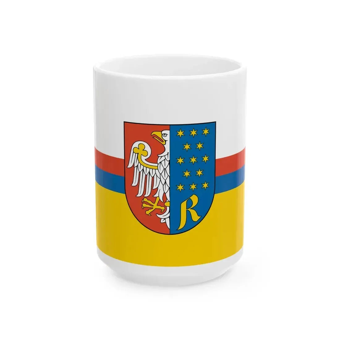 POL powiat radomski flag (Poland) White Coffee Mug 15oz - Go Mug Yourself