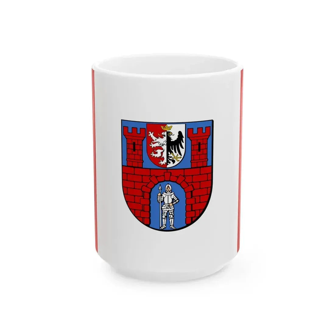 POL powiat radomszczanski flag 2000-2024 (Poland) White Coffee Mug 15oz - Go Mug Yourself