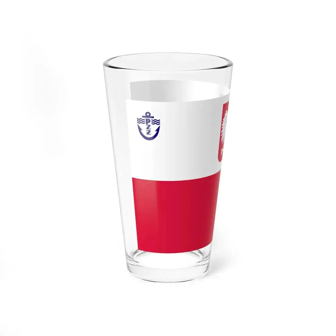 POL PZZ ensign (Poland) Pint Glass 16oz - Go Mug Yourself