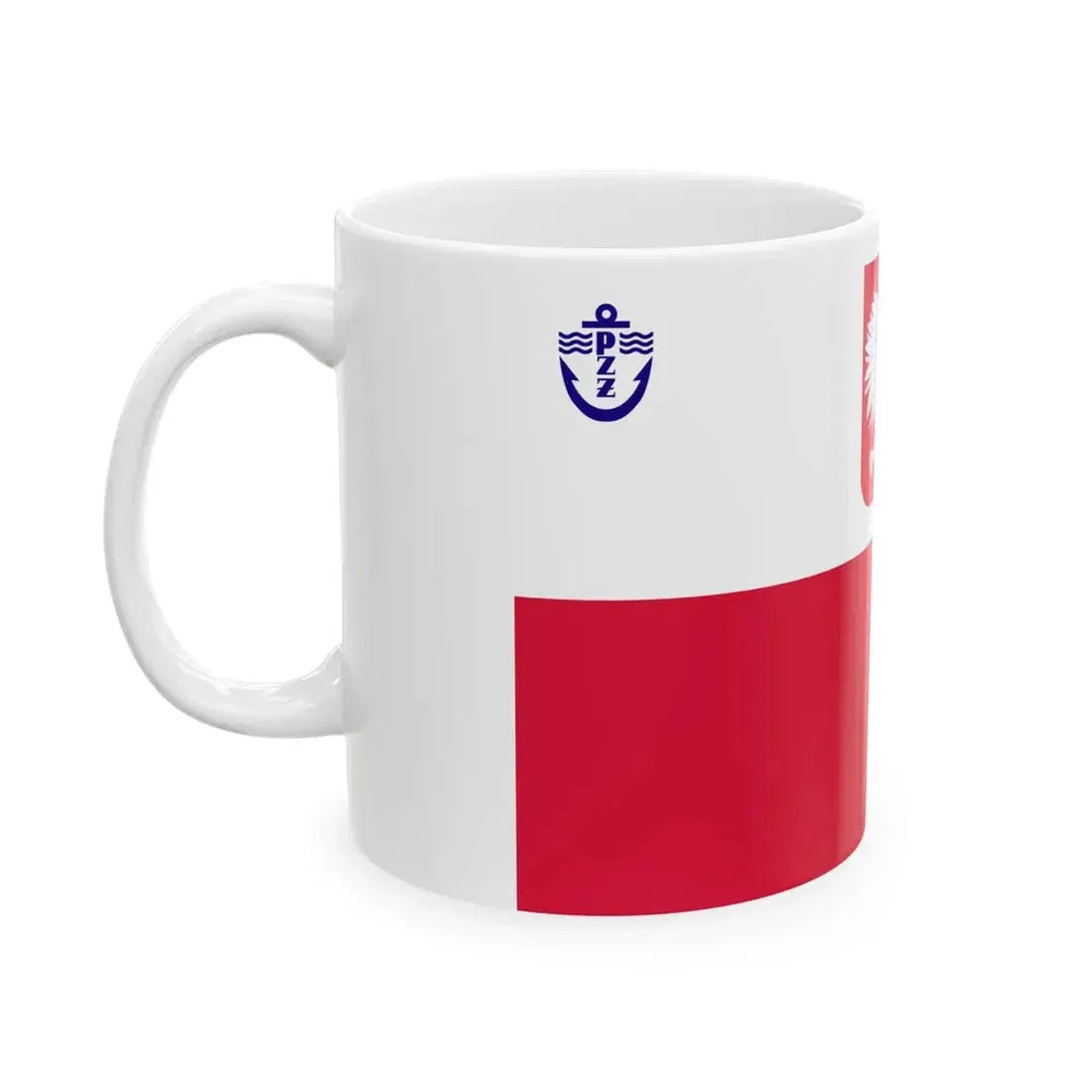 POL PZZ ensign (Poland) White Coffee Mug - Go Mug Yourself