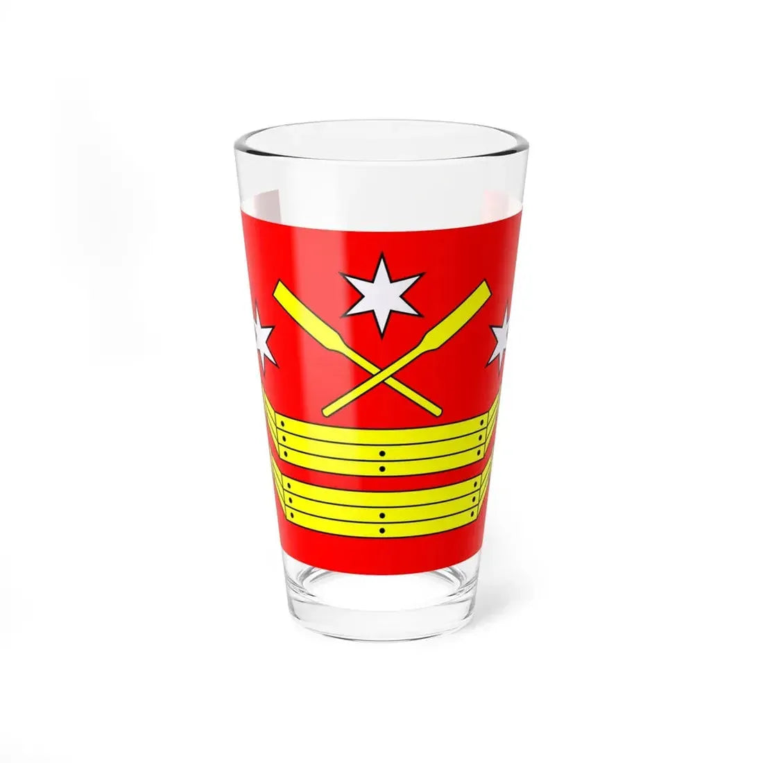 POL Rogowo flag (Poland) Pint Glass 16oz 16oz - Go Mug Yourself