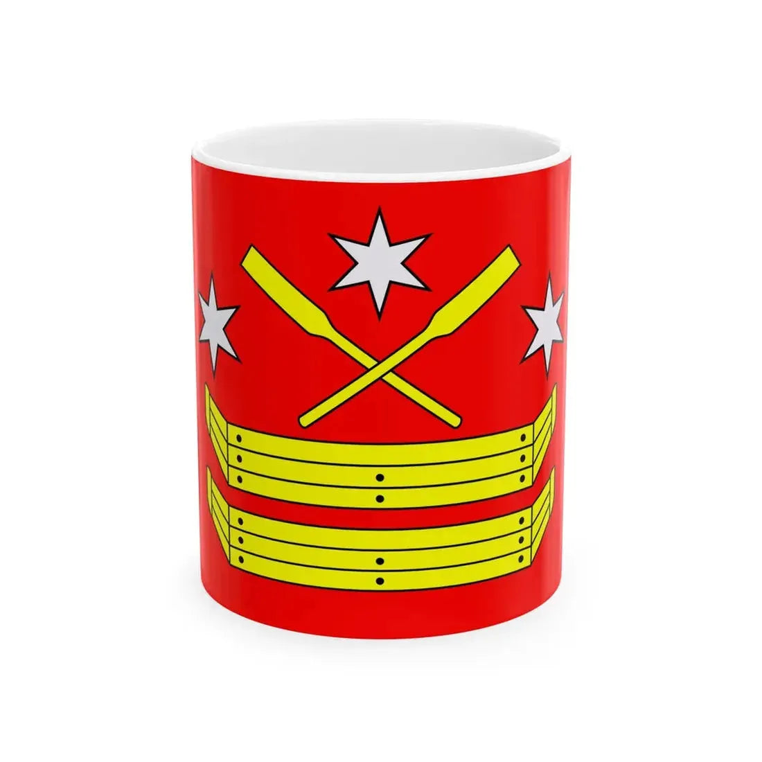 POL Rogowo flag (Poland) White Coffee Mug 11oz - Go Mug Yourself