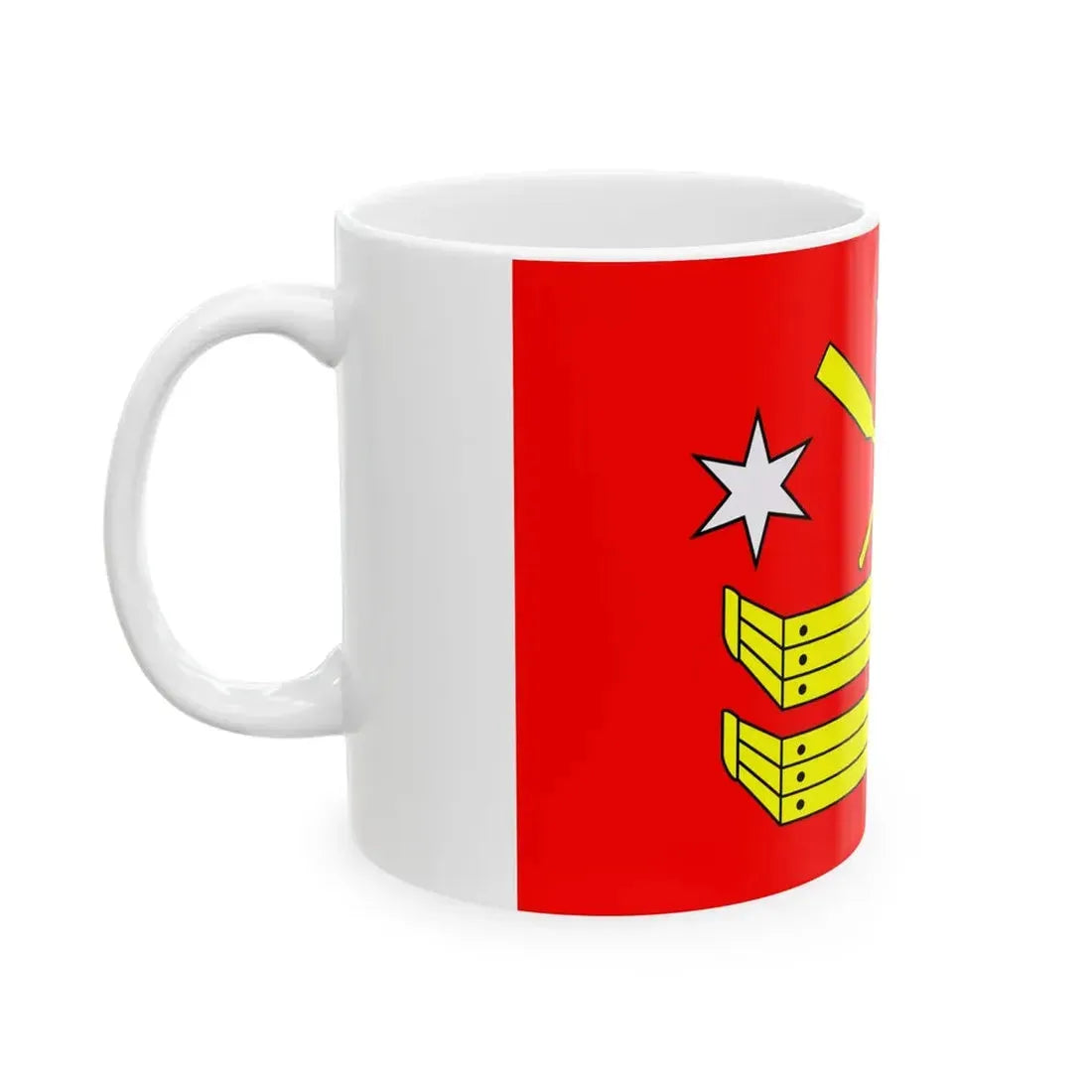 POL Rogowo flag (Poland) White Coffee Mug - Go Mug Yourself