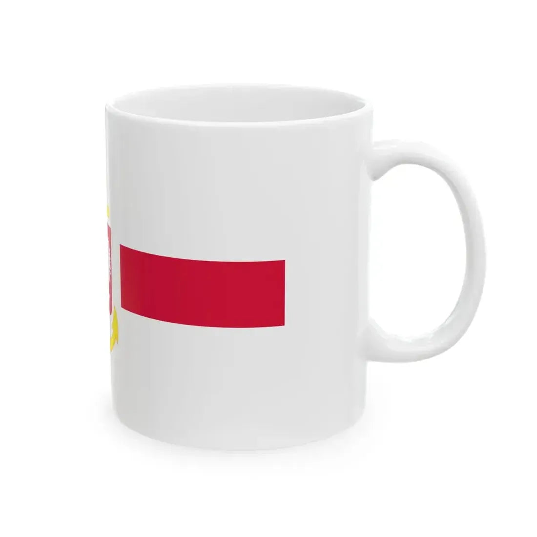 POL service flag red (Poland) White Coffee Mug - Go Mug Yourself