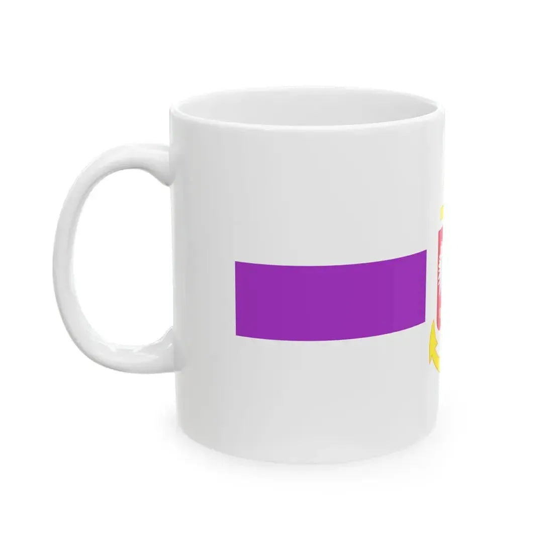 POL service flag violet (Poland) White Coffee Mug - Go Mug Yourself