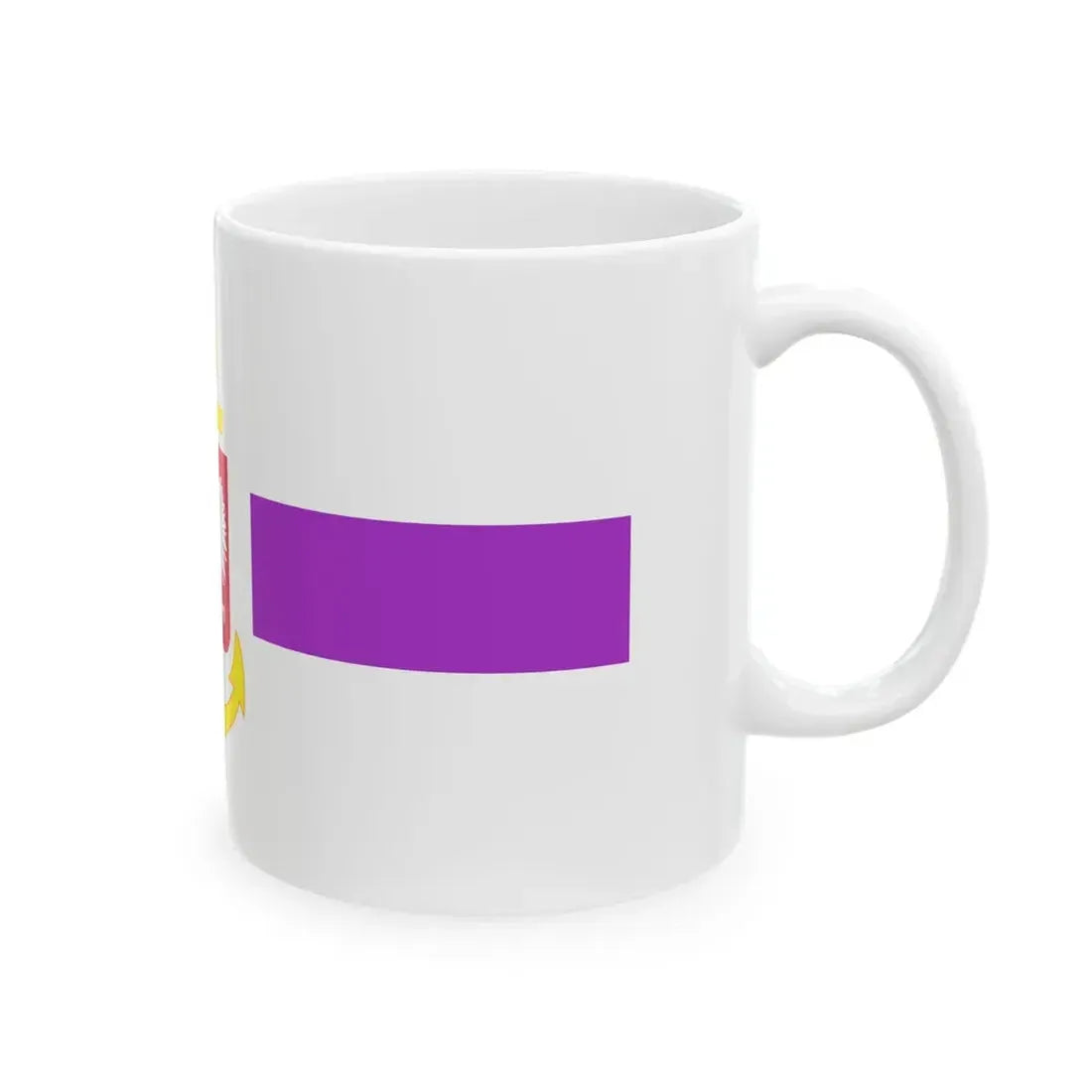 POL service flag violet (Poland) White Coffee Mug - Go Mug Yourself
