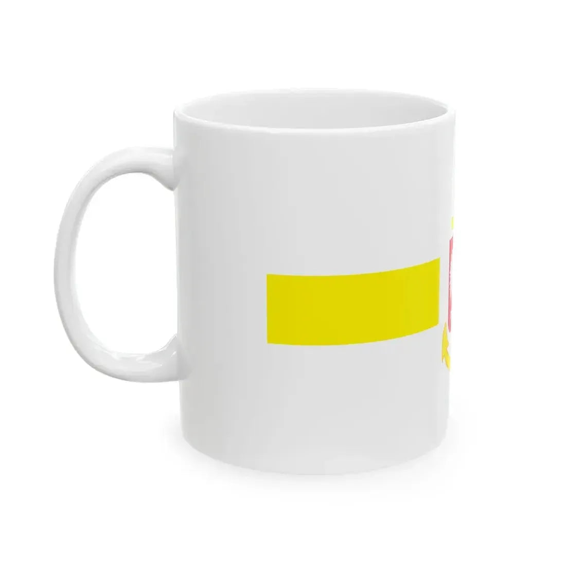 POL service flag yellow (Poland) White Coffee Mug - Go Mug Yourself