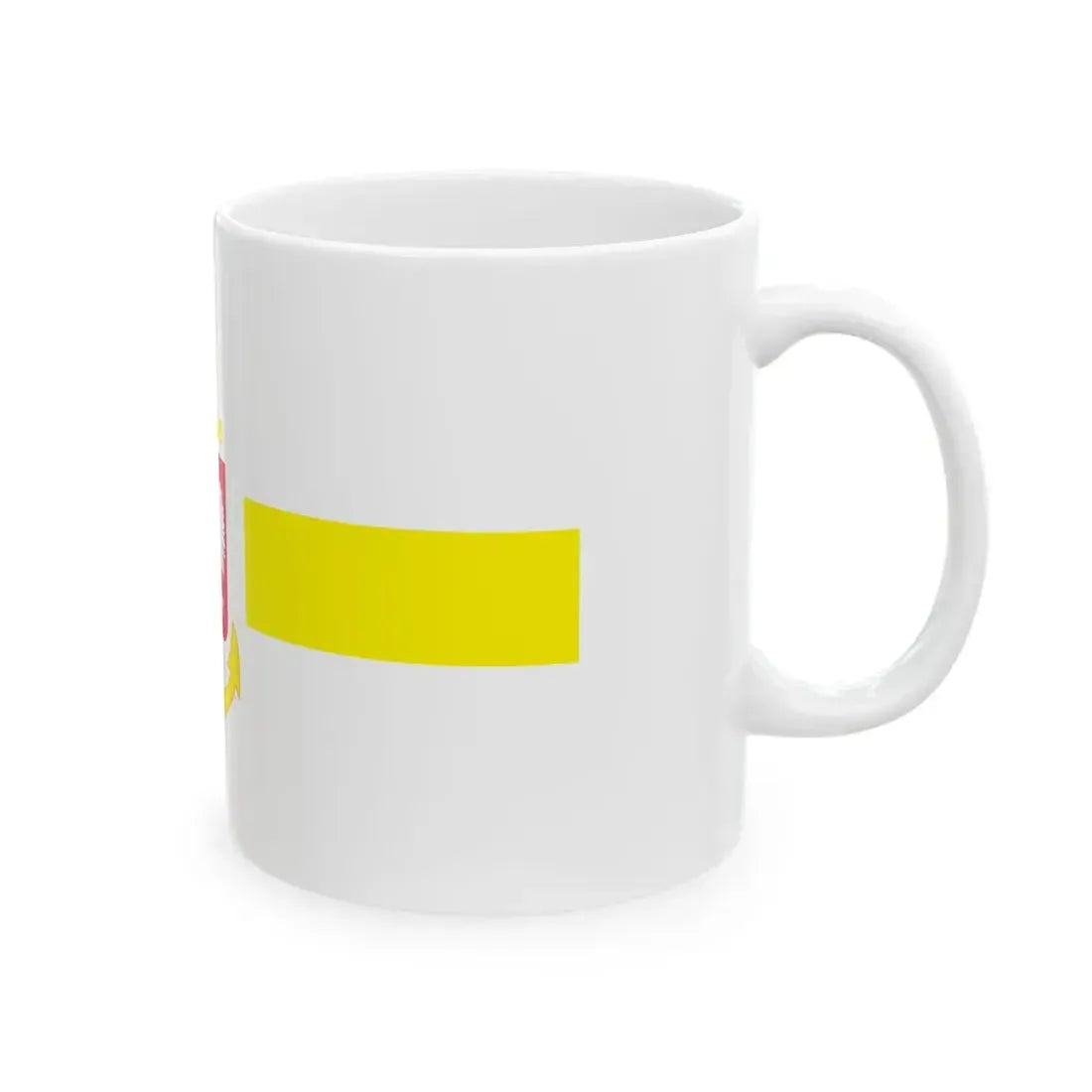 POL service flag yellow (Poland) White Coffee Mug - Go Mug Yourself