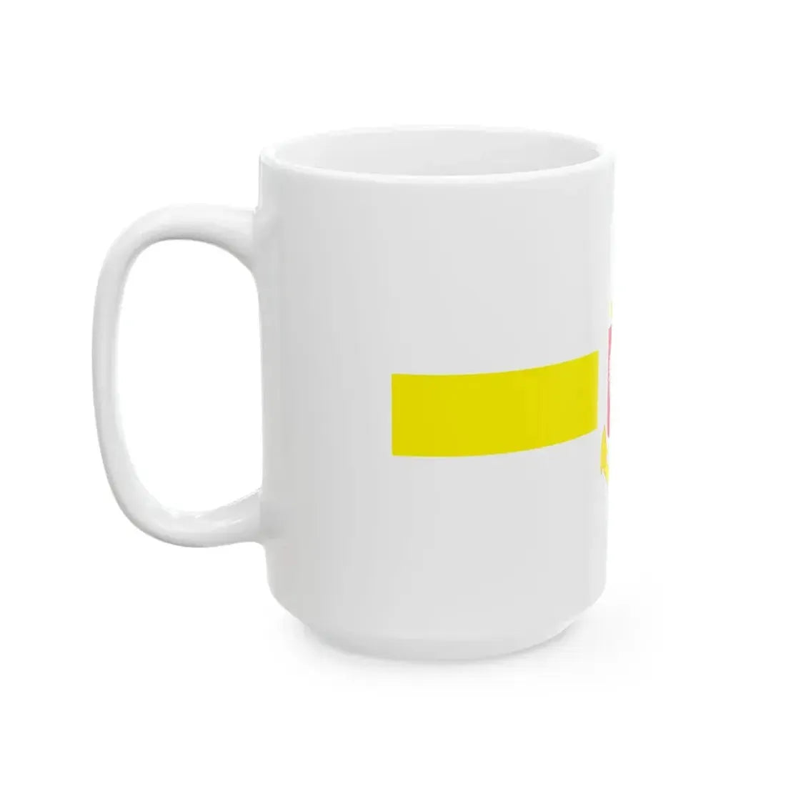 POL service flag yellow (Poland) White Coffee Mug - Go Mug Yourself