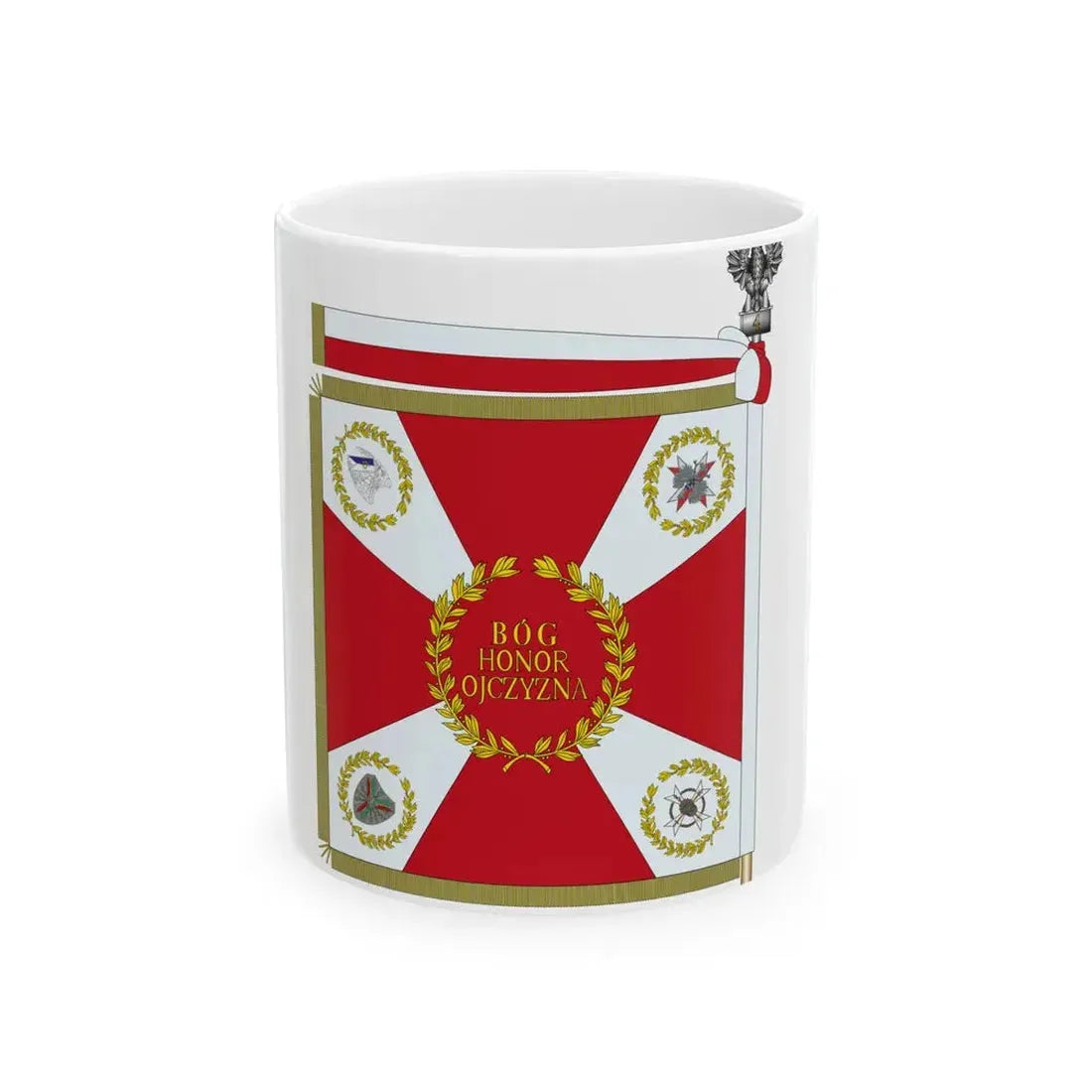 POL Sztandar 4 BKPanc Strona Lewa (Poland) White Coffee Mug 11oz - Go Mug Yourself