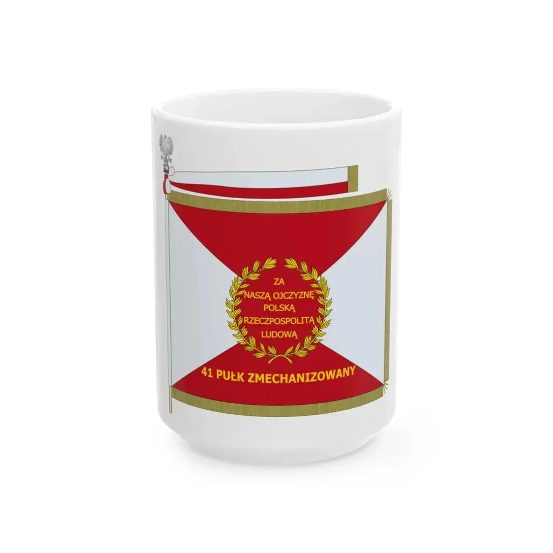 POL Sztandar 41 PZ Strona Lewa (Poland) White Coffee Mug 15oz - Go Mug Yourself