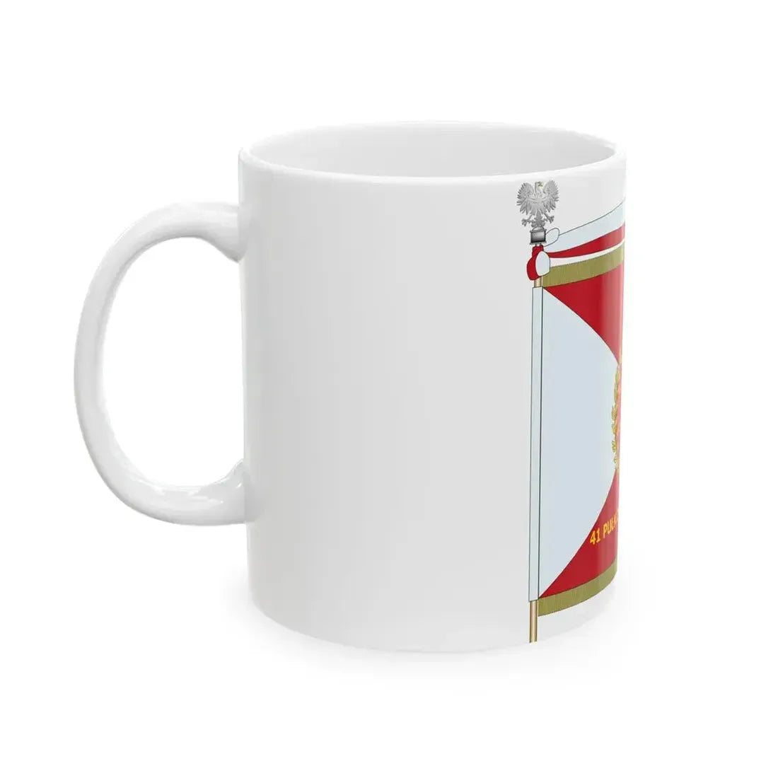 POL Sztandar 41 PZ Strona Lewa (Poland) White Coffee Mug - Go Mug Yourself