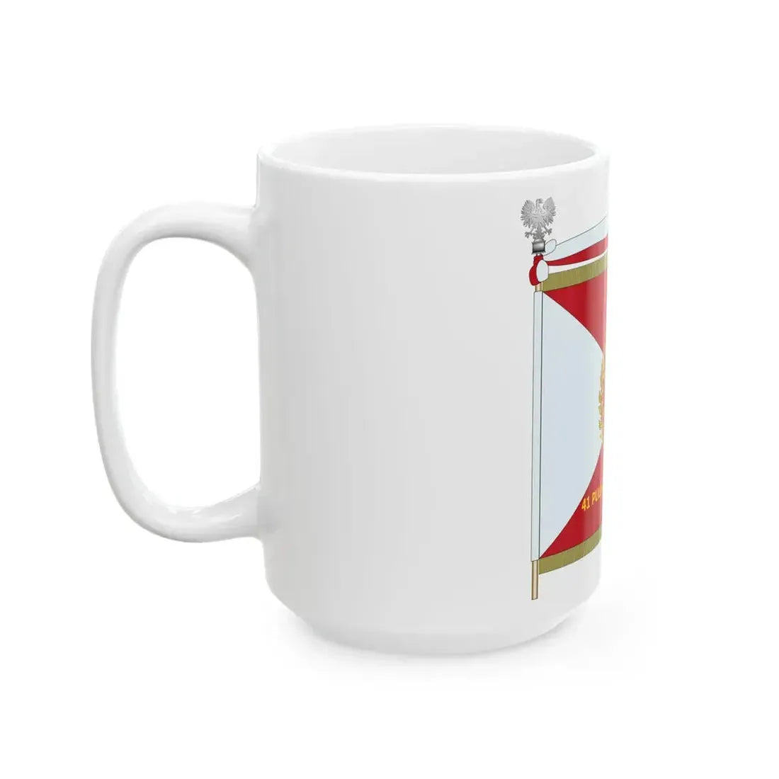 POL Sztandar 41 PZ Strona Lewa (Poland) White Coffee Mug - Go Mug Yourself