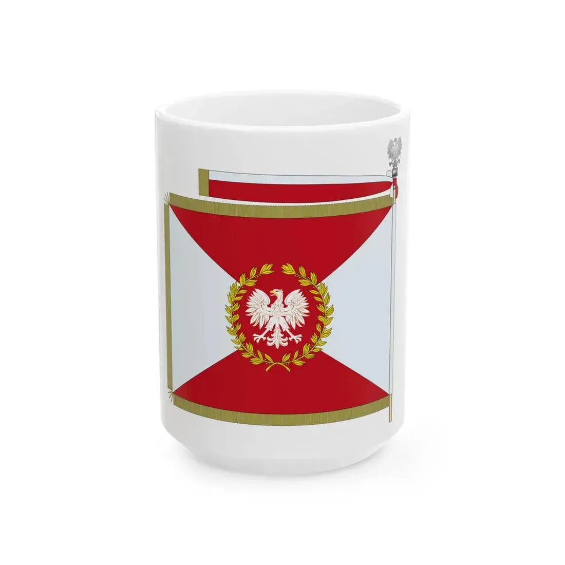 POL Sztandar wz 1955 Strona Prawa (Poland) White Coffee Mug 15oz - Go Mug Yourself