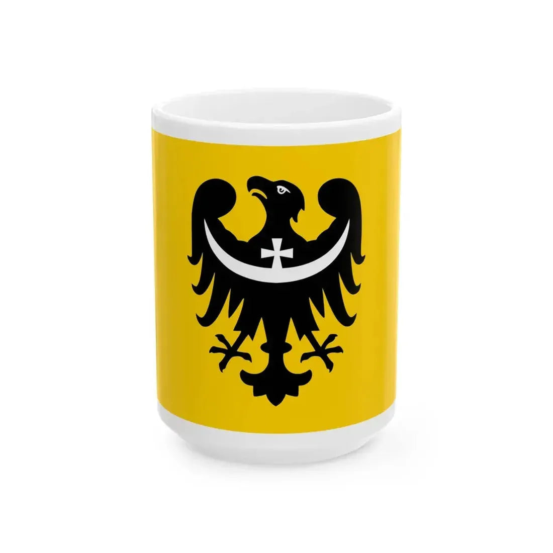 POL woj dolnoslaskie FLAG 2009 (Poland) White Coffee Mug 15oz - Go Mug Yourself