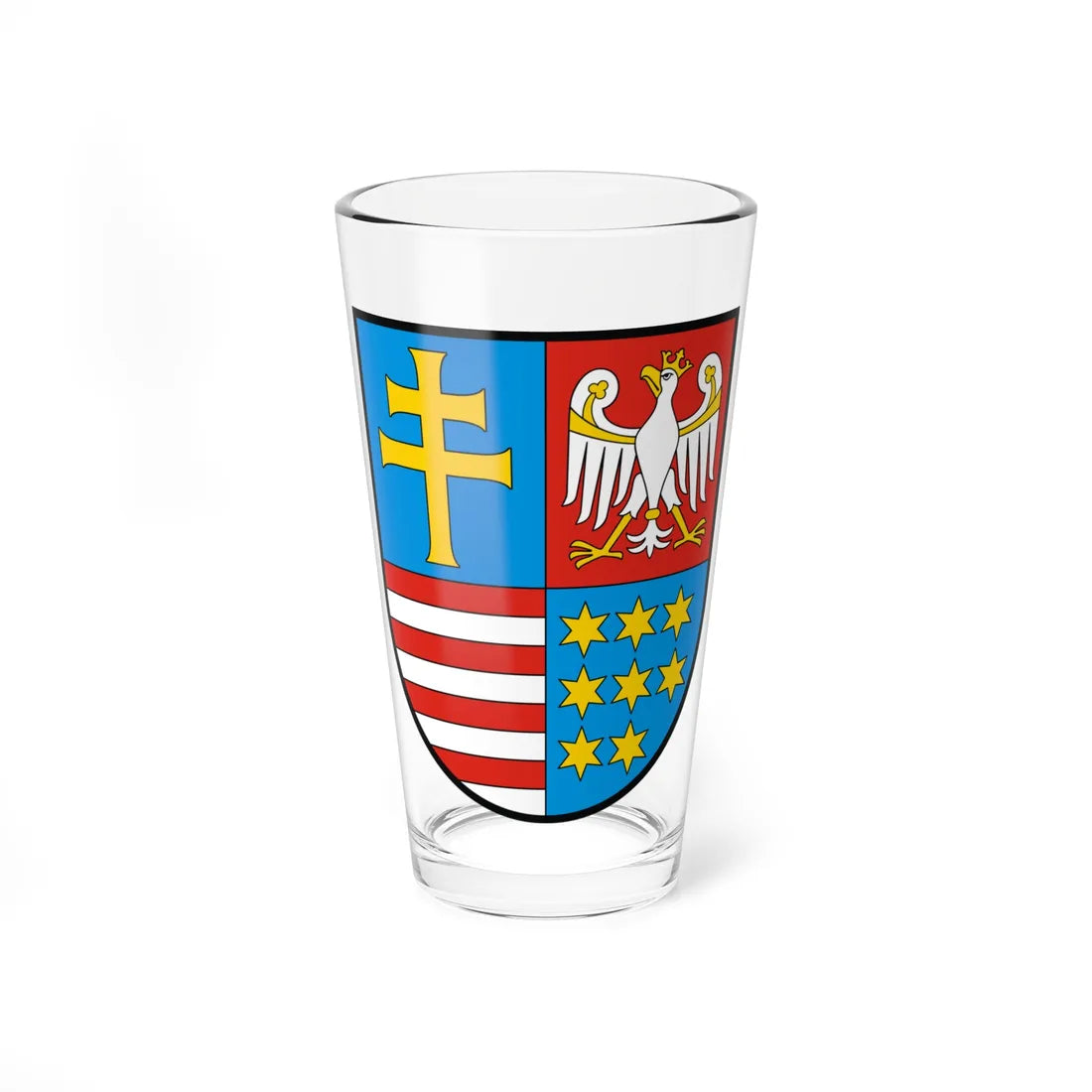 POL województwo świętokrzyskie COA (Poland) (Coat of Arms) Pint Glass 16oz 16oz - Go Mug Yourself