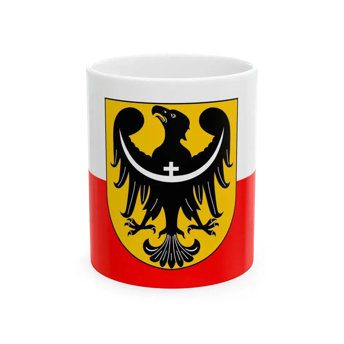 POL wojewodztwo dolnoslaskie flag 2001 - 2008 (Poland) White Coffee Mug 11oz - Go Mug Yourself