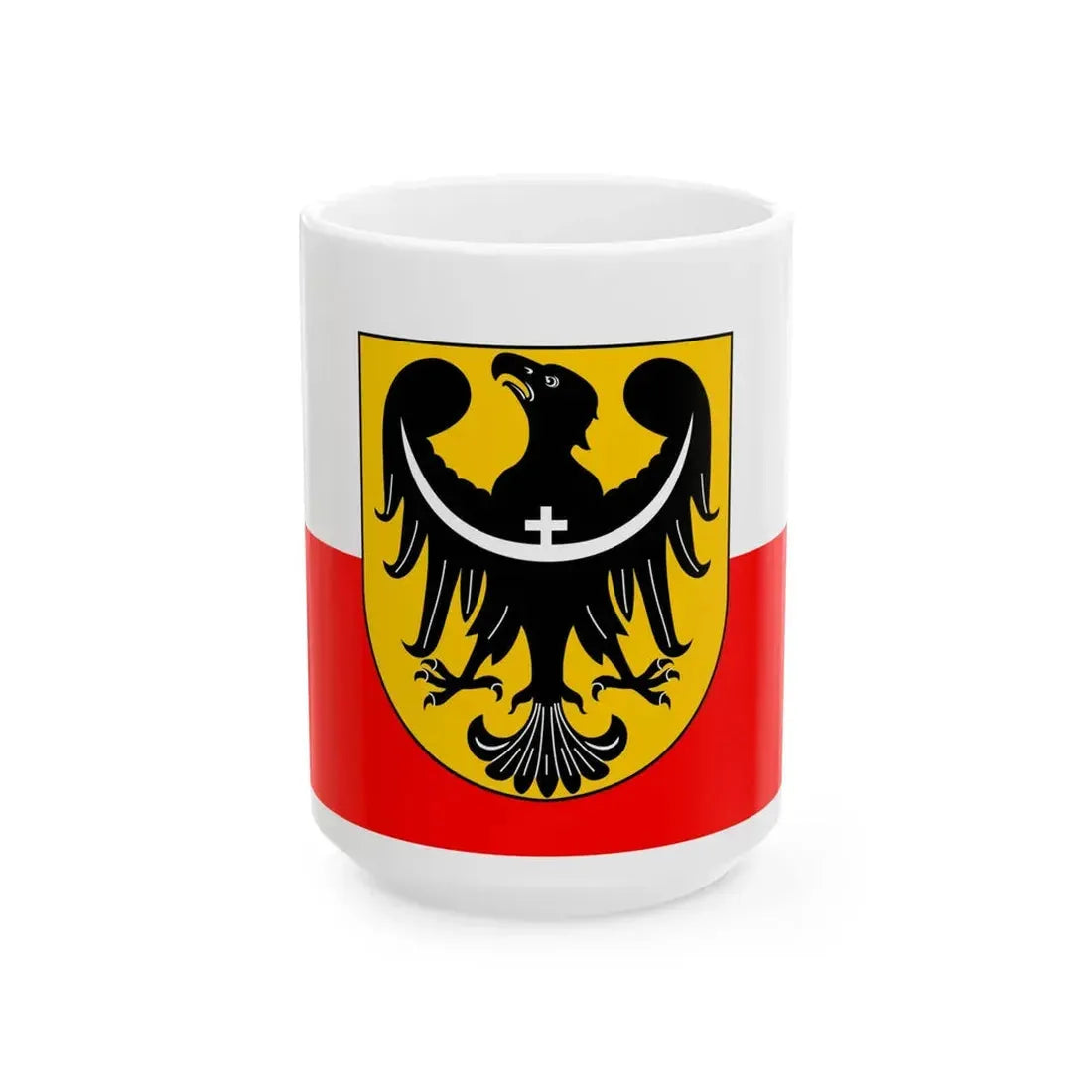 POL wojewodztwo dolnoslaskie flag 2001 - 2008 (Poland) White Coffee Mug 15oz - Go Mug Yourself