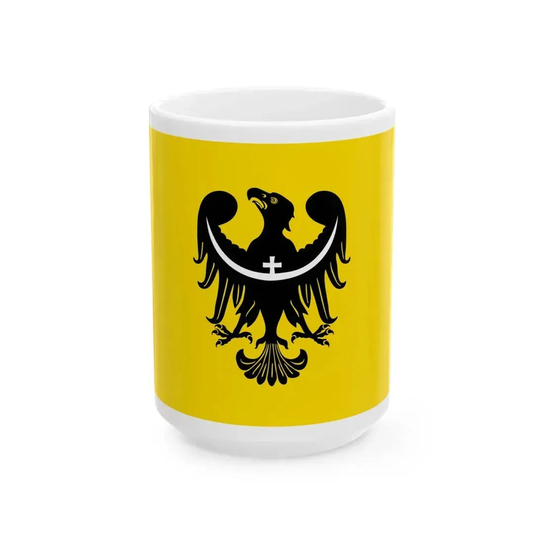 POL wojewodztwo dolnoslaskie flag 2008 - 2009 (Poland) White Coffee Mug 15oz - Go Mug Yourself
