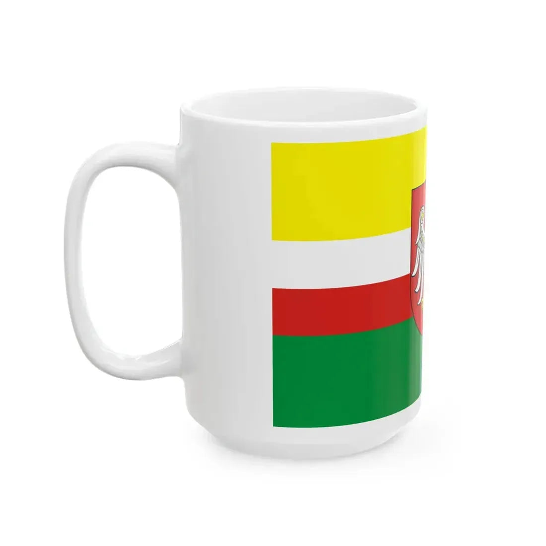 POL wojewodztwo lubuskie flag formal (Poland) White Coffee Mug - Go Mug Yourself