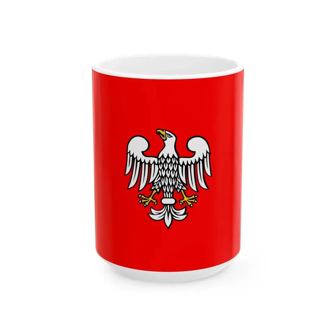 POL wojewodztwo mazowieckie flag 2002 - 2006 (Poland) White Coffee Mug 15oz - Go Mug Yourself