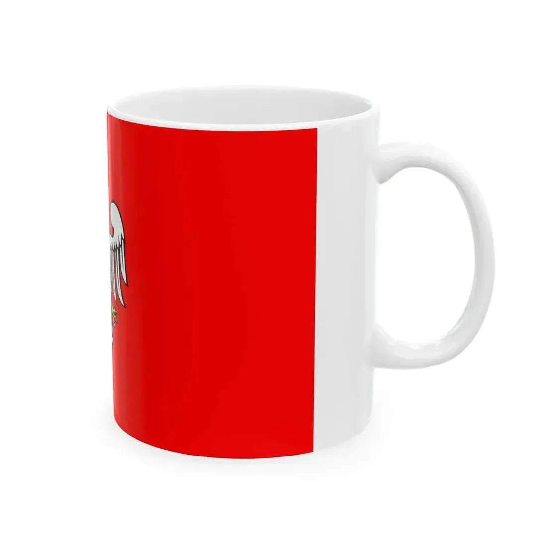 POL wojewodztwo mazowieckie flag 2002 - 2006 (Poland) White Coffee Mug - Go Mug Yourself