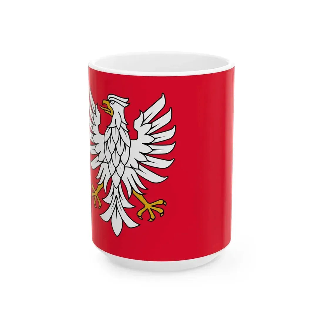 POL wojewodztwo mazowieckie flag (Poland) White Coffee Mug 15oz - Go Mug Yourself