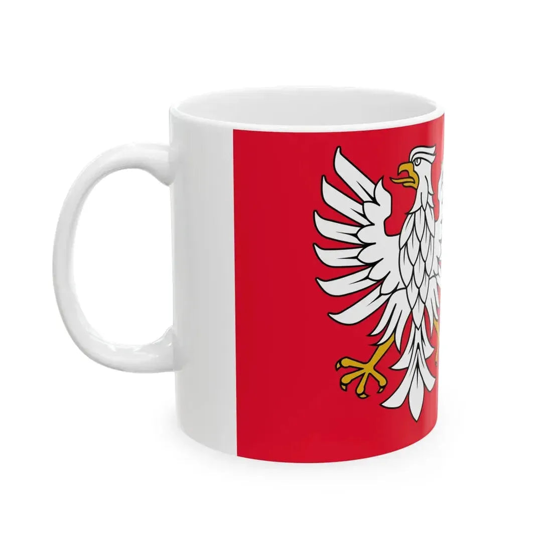 POL wojewodztwo mazowieckie flag (Poland) White Coffee Mug - Go Mug Yourself