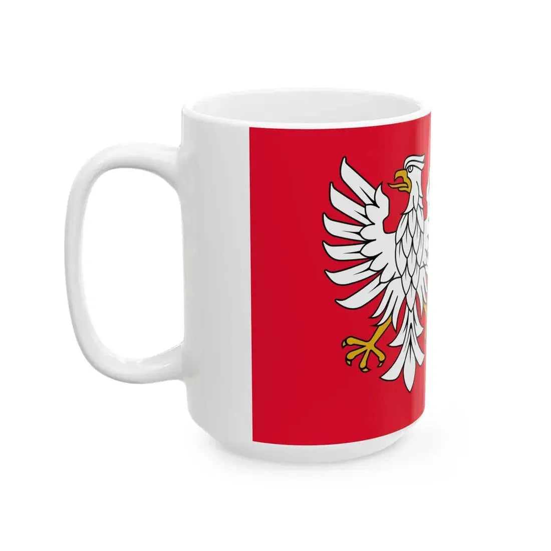 POL wojewodztwo mazowieckie flag (Poland) White Coffee Mug - Go Mug Yourself