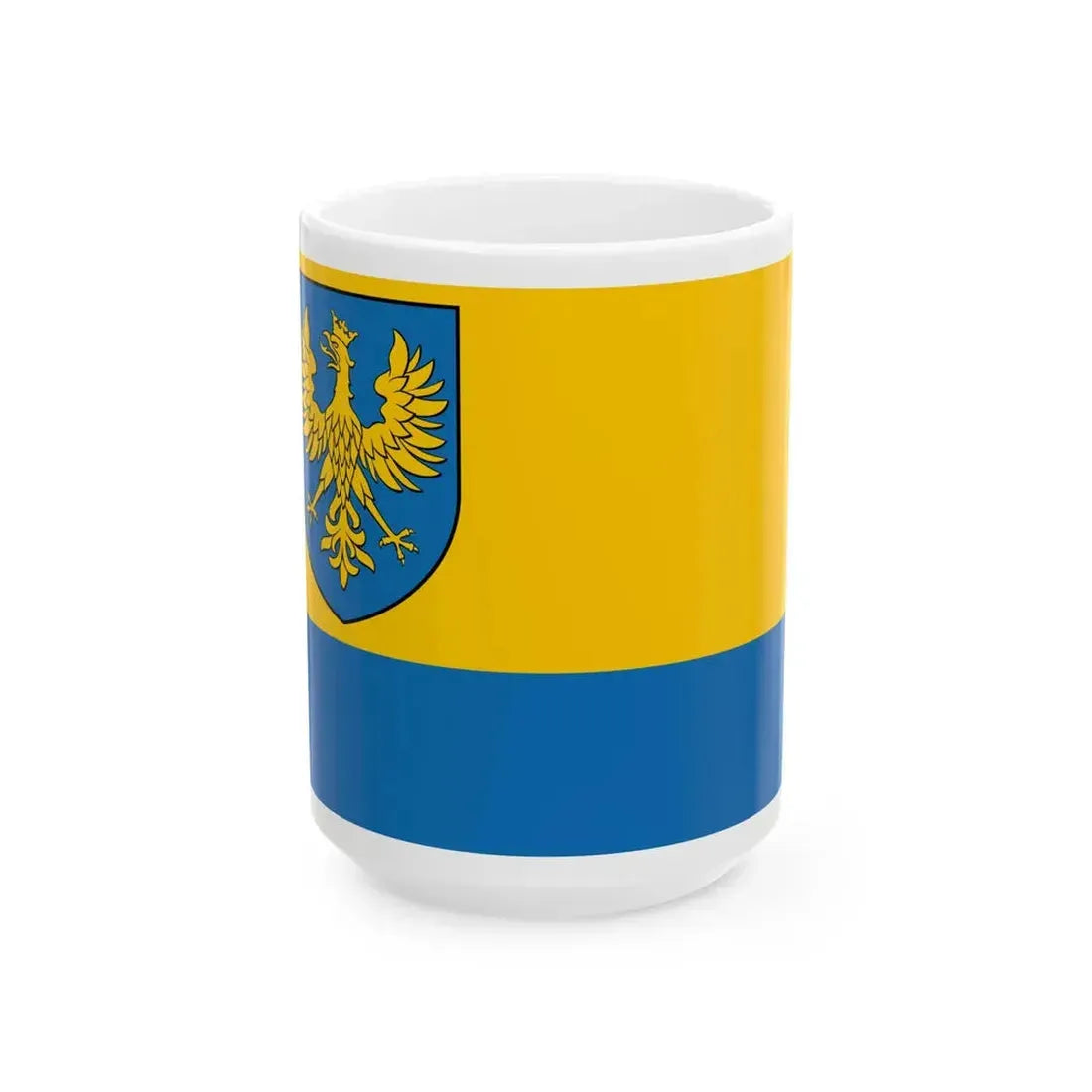 POL wojewodztwo opolskie flag formal (Poland) White Coffee Mug 15oz - Go Mug Yourself