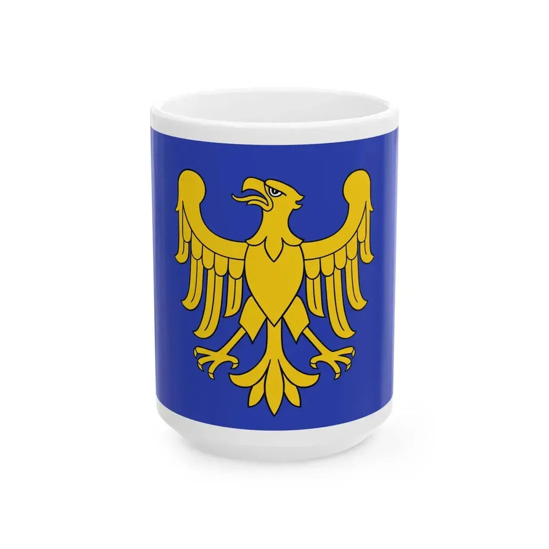 POL wojewodztwo slaskie flag formal (Poland) White Coffee Mug 15oz - Go Mug Yourself