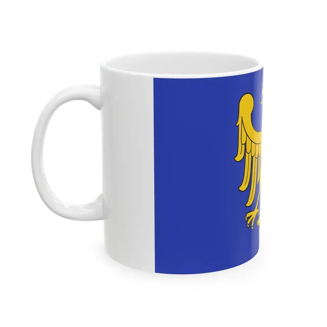 POL wojewodztwo slaskie flag formal (Poland) White Coffee Mug - Go Mug Yourself