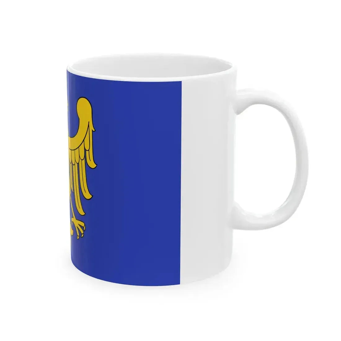 POL wojewodztwo slaskie flag formal (Poland) White Coffee Mug - Go Mug Yourself