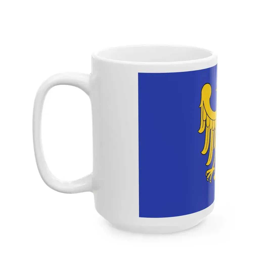POL wojewodztwo slaskie flag formal (Poland) White Coffee Mug - Go Mug Yourself