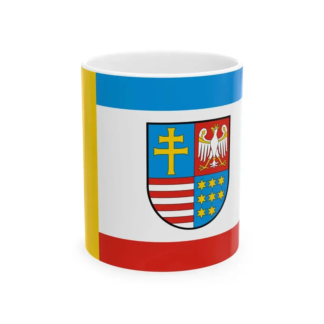 POL wojewodztwo swietokrzyskie flag (Poland) White Coffee Mug 11oz - Go Mug Yourself
