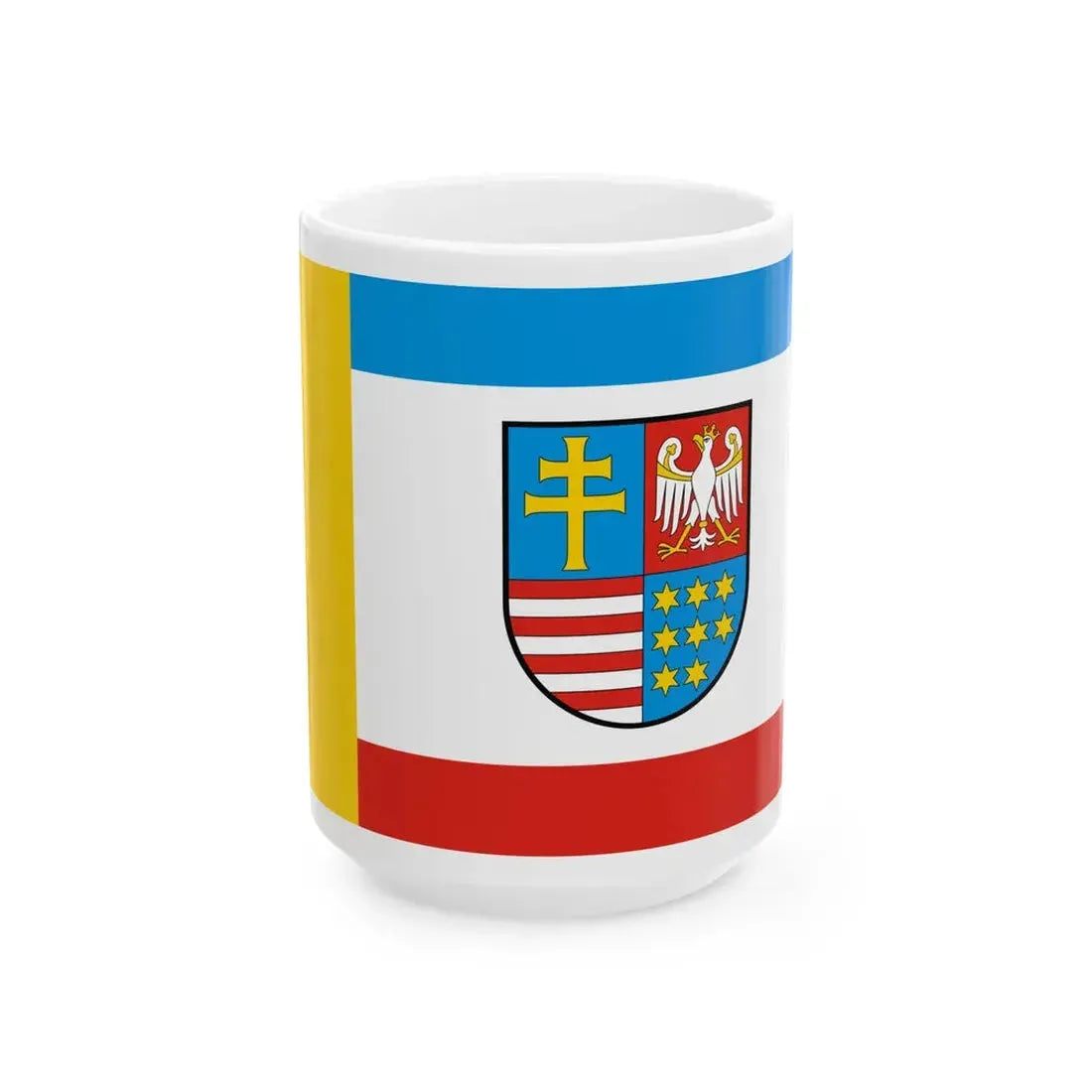 POL wojewodztwo swietokrzyskie flag (Poland) White Coffee Mug 15oz - Go Mug Yourself