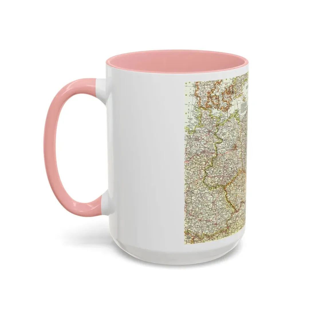 Poland and Czechoslovakia (1958) (Map) Accent Coffee Mug - Go Mug Yourself