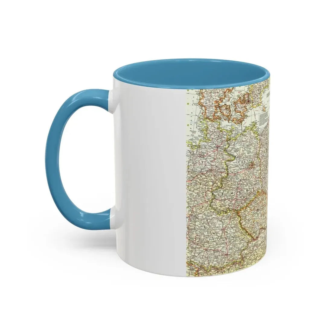 Poland and Czechoslovakia (1958) (Map) Accent Coffee Mug - Go Mug Yourself