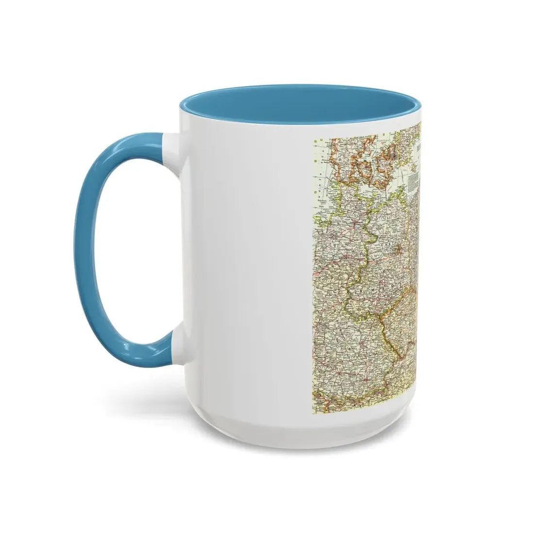 Poland and Czechoslovakia (1958) (Map) Accent Coffee Mug - Go Mug Yourself