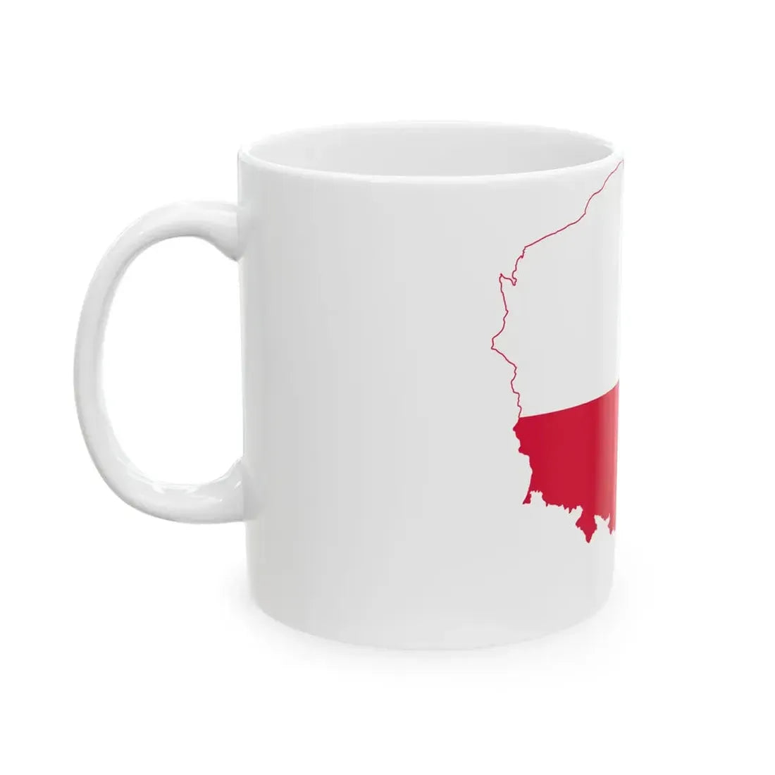 Poland map flag (Poland) White Coffee Mug - Go Mug Yourself