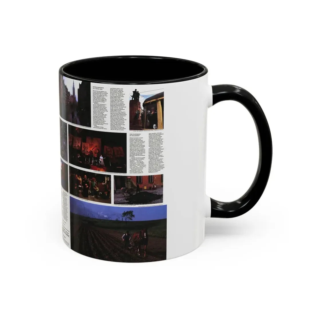 Poland - The Face and Faith 1 (1982) (Map) Accent Coffee Mug - Go Mug Yourself